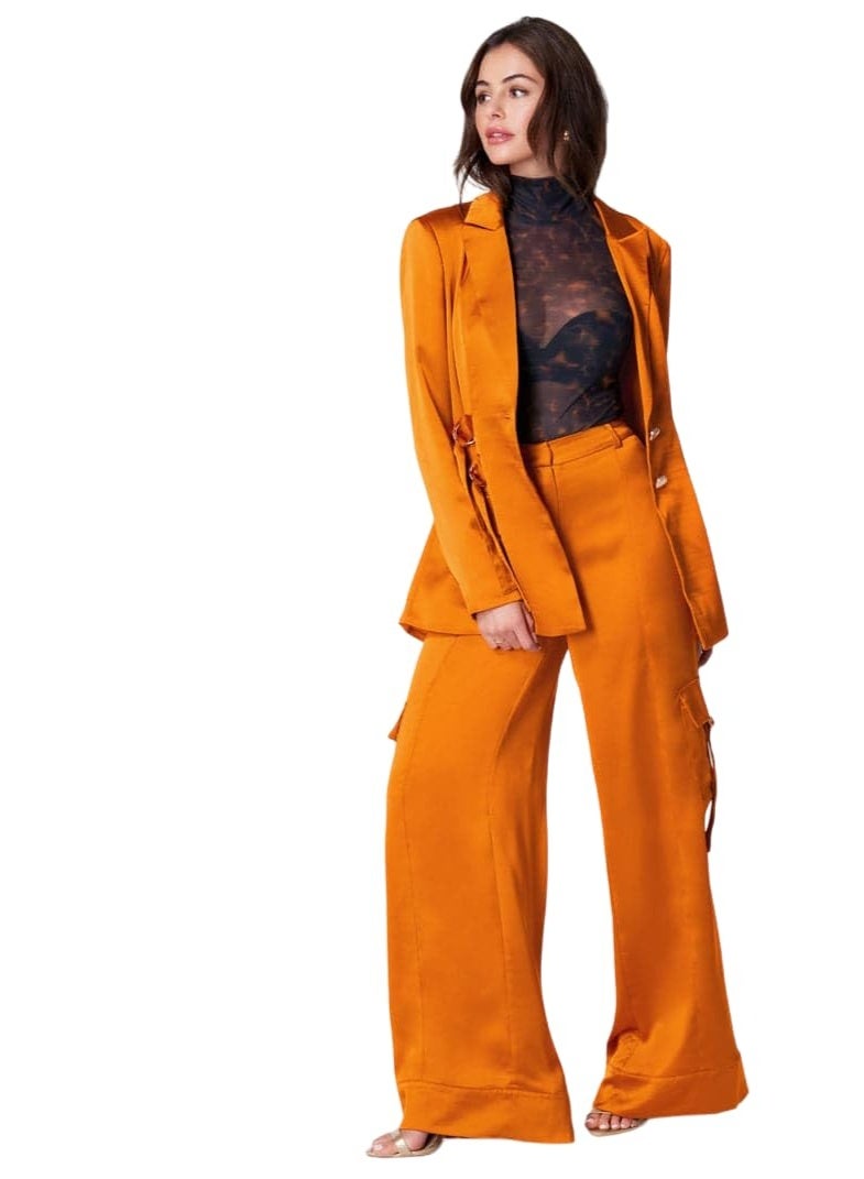 bebe WIDE LEG CARGO POCKET SATIN PANT - Image 5